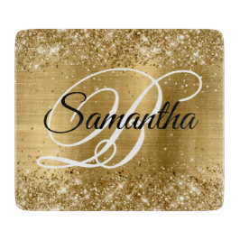 Glitterie Gold Extravagant Monogram Schneidebrett