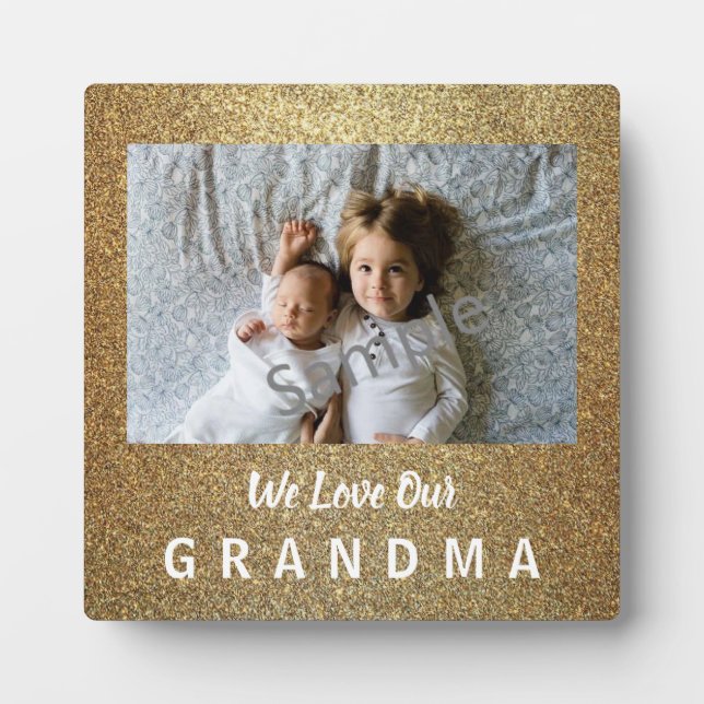 Glitterie Liebe Grandma Plaque Fotoplatte (Vorderseite)