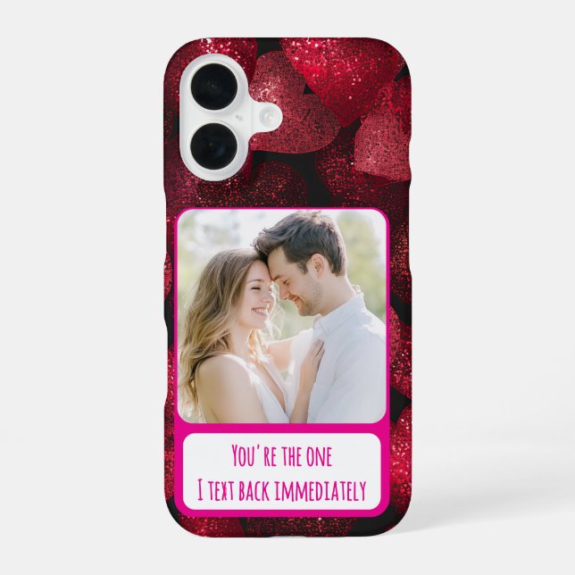 Glitterie Liebe I Text Back iPhone 16 Hülle (Rückseite)