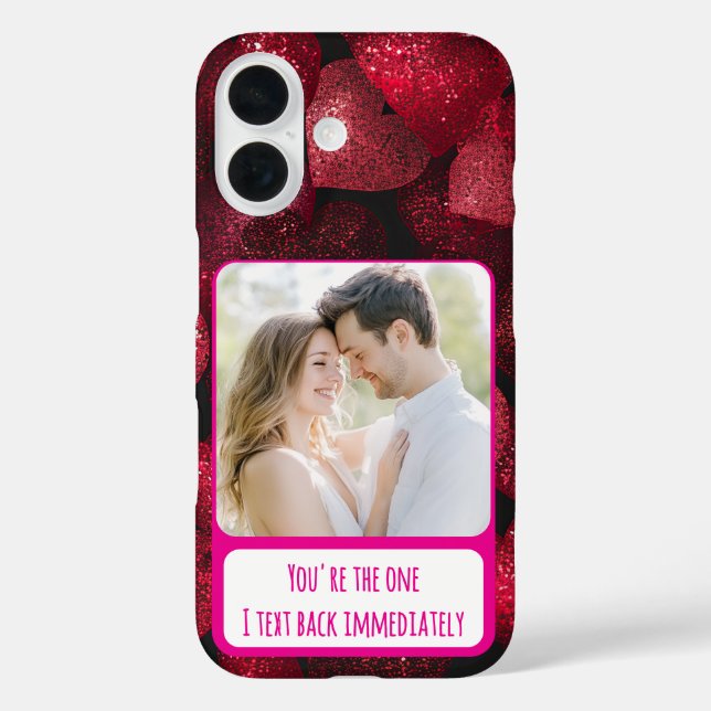 Glitterie Liebe I Text Back iPhone 16 Hülle (Rückseite)