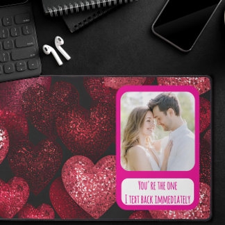 Glitterie Liebe I Text Back Schreibtischunterlage