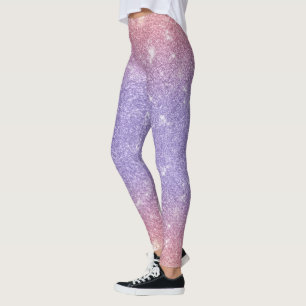 Glitterie Lila und rosa Leggings