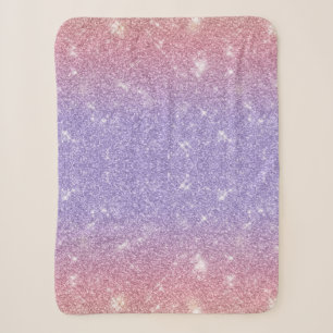 Glitterie Lila und rosa Sherpadecke