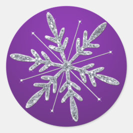 Glitterie Lila und Silver Snowflake Sticker