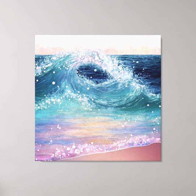 Glitterie Ocean Waves Leinwanddruck (Vorderseite)