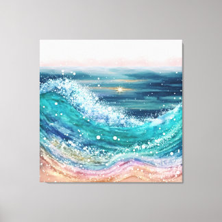 Glitterie Ocean Waves Leinwanddruck