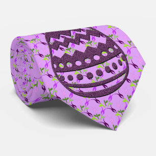 Glitterie Oeuf de Pâques sur Cravate Abstraite Lil