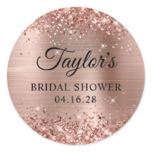 Glitterie Rose Gold Foil Brautparty