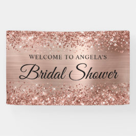 Glitterie Rose Gold Foil Brautparty Willkommen Banner