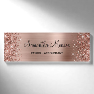 Glitterie Rose Gold Foil Namenschild