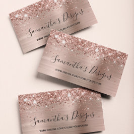 Glitterie Rose Gold Foil Online Store Visitenkarte