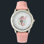 Glitterie-Seepferd auf Weiß Armbanduhr<br><div class="desc">Glittery Seepferd auf einem benutzerdefinierten weißen Hintergrund und türkisfarbene Zahlen.</div>