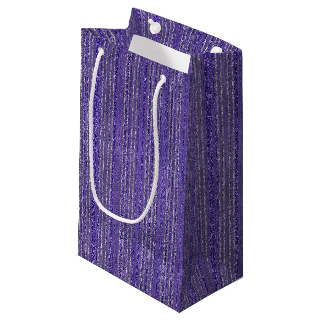 Glitterie-Streifengeschenktasche Kleine Geschenktüte (Vorderseite Schrägansicht)