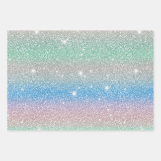 Glitterie und niedliche Gaumenfreude 2 Geschenkpapier Set