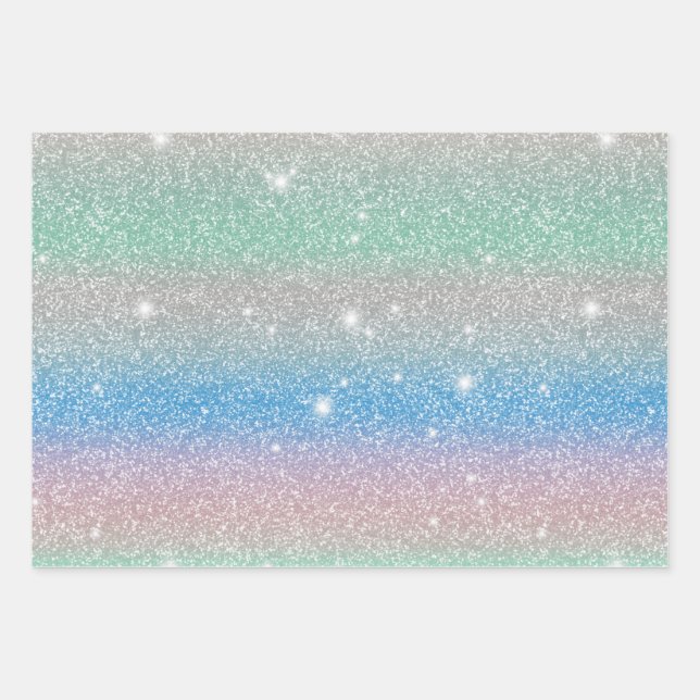 Glitterie und niedliche Gaumenfreude 2 Geschenkpapier Set (Vorderseite)