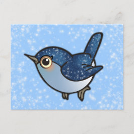 Glittering Blue Bird Postkarte