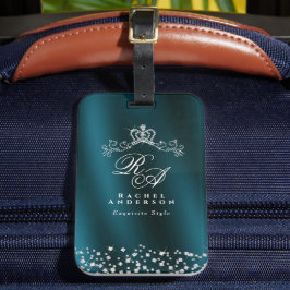 Glittering Crogram Green Gepäckanhänger