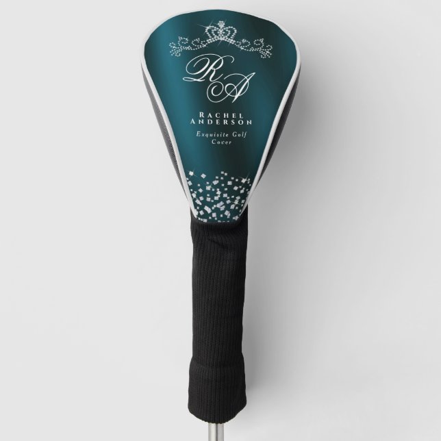 Glittering Crogram Green Golf Headcover (Vorderseite)