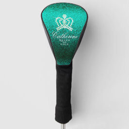 Glittering Crown Aqua Golf Head Cover Headcover
