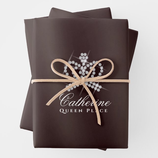 Glittering Crown Brown Geschenkpapier Set (Beispiel)