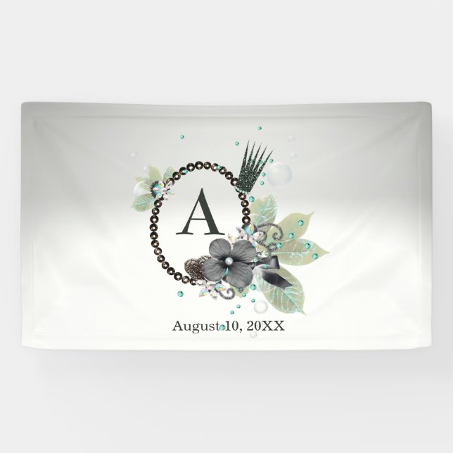Glittering Crown for Baby Girl Banner (Horizontal)