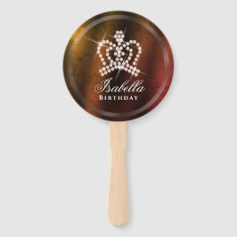 Glittering Crown Gold Fächer