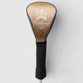 Glittering Crown Gold Head Cover Golf Headcover