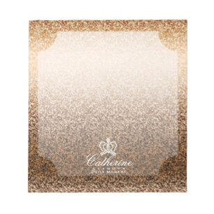 Glittering Crown Gold Notizblock