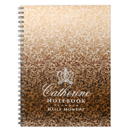 Glittering Crown Gold Notizblock