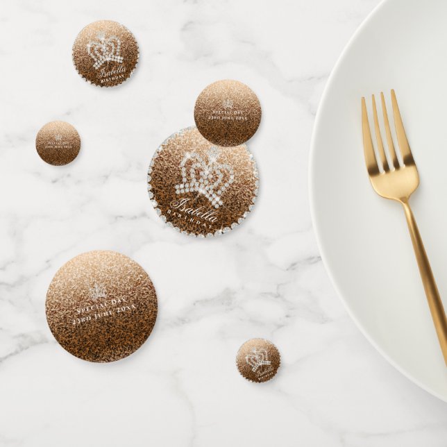 Glittering Crown Gold Table Confetti Konfetti (Gruppe)