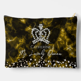 Glittering Crown Gold Zubehörtasche