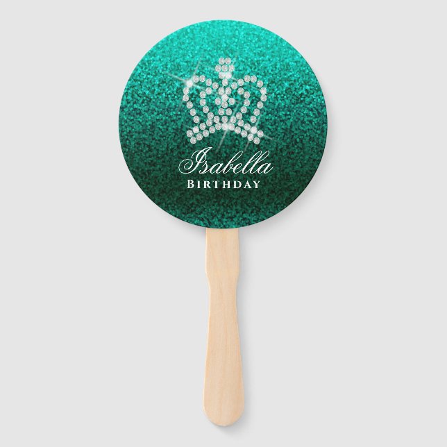 Glittering Crown Green Fächer (Vorderseite)