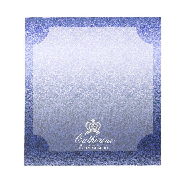 Glittering Crown Lavender Notizblock (Vorderseite)