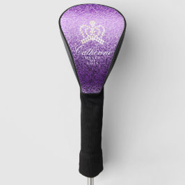 Glittering Crown Lila Golf Head Cover Golf Headcover
