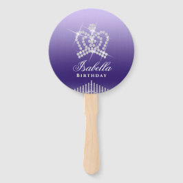 Glittering Crown Lila Lilac Fächer