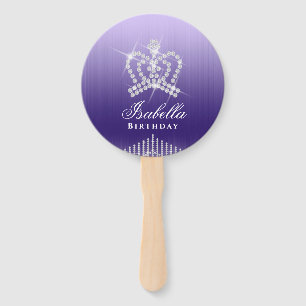 Glittering Crown Lila Lilac Fächer