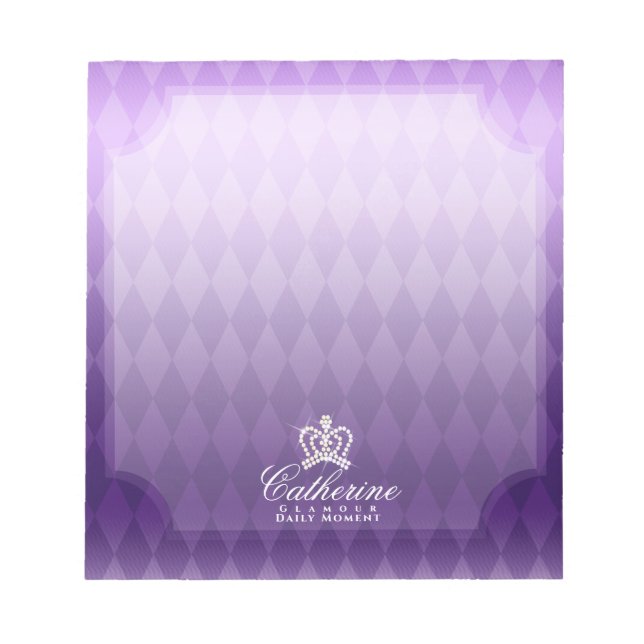 Glittering Crown Lila Notizblock (Vorderseite)