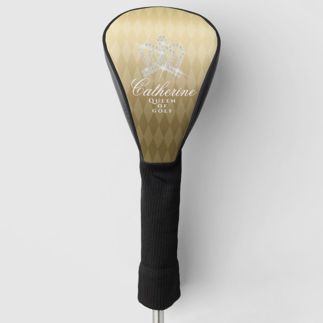 Glittering Crown Luxe Gold Head Cover Golf Headcover (Vorderseite)