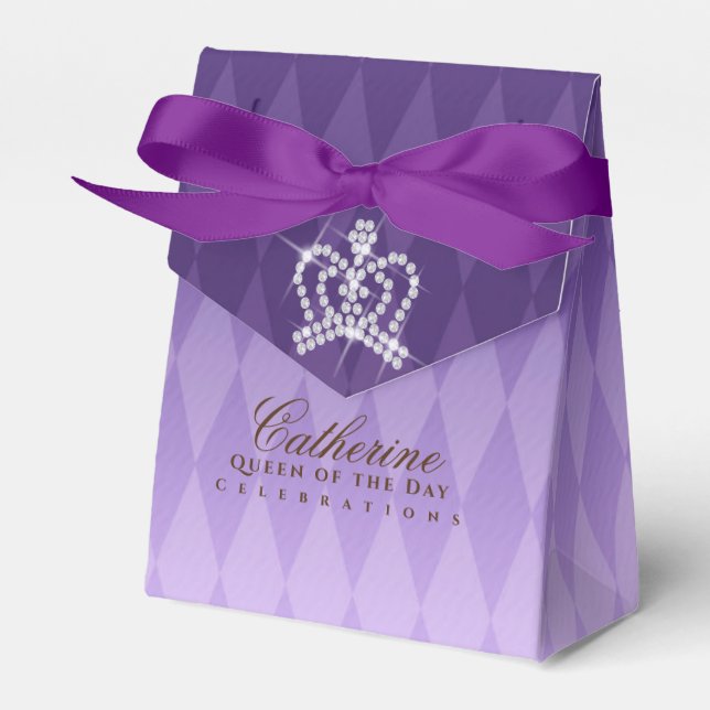 Glittering Crown Luxury Lila Geschenkschachtel (Vorderseite)