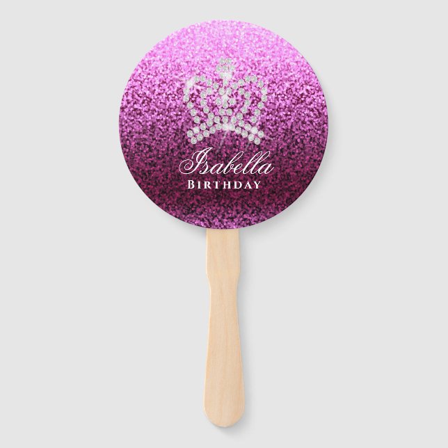 Glittering Crown Magenta Fächer (Vorderseite)