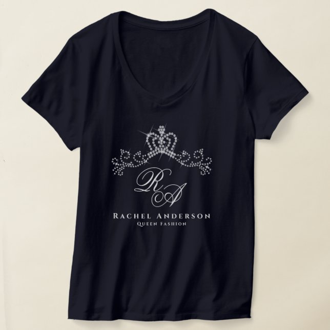 Glittering Crown Monogram T-Shirt (Ablage )