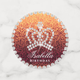 Glittering Crown Red Gold Table Confetti Konfetti