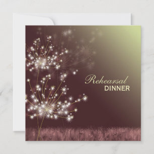 Glittering Dandelions Hochzeitsessen Probe Einladung