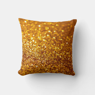 Glittering Gold Glitzer Pattern Kissen