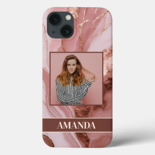 Glittering Rose Gold Elegantes Foto Case-Mate iPhone Hülle