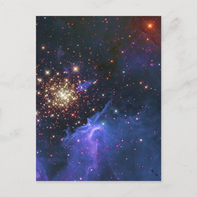Glittering Star Cluster und Interstellar Gas Cloud Postkarte (Vorderseite)