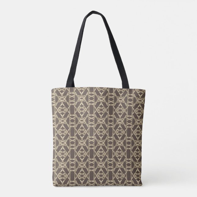 Glittering Stilvolles Beige Diamond Muster Tasche (Rückseite)