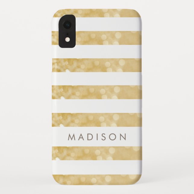 Glittering Stripes Personalisiert iPhone Case-M Case-Mate iPhone Hülle (Rückseite)