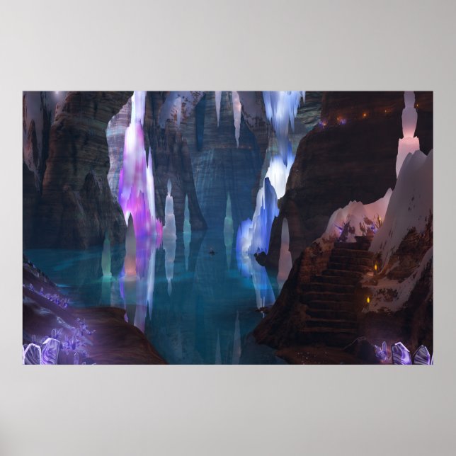 Glitternhöhlen bei Nachtdrucken Poster (Vorne)