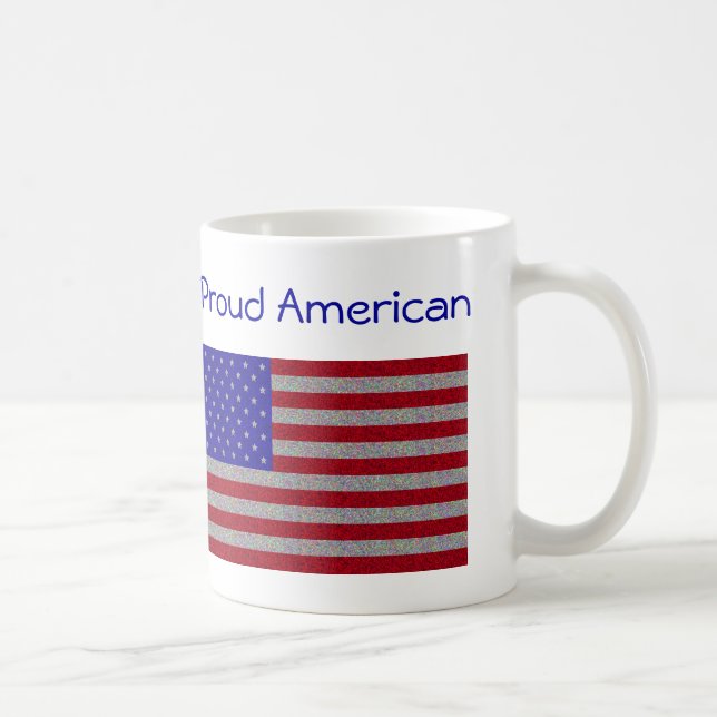 Glittery American Flag Kaffeetasse (Rechts)